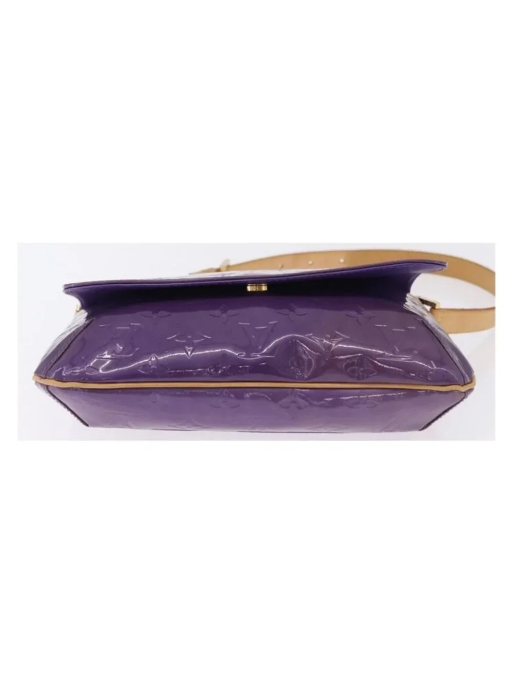 Authentic LOUIS VUITTON Monogram Vernis Thompson Street Purple Viole M91095
